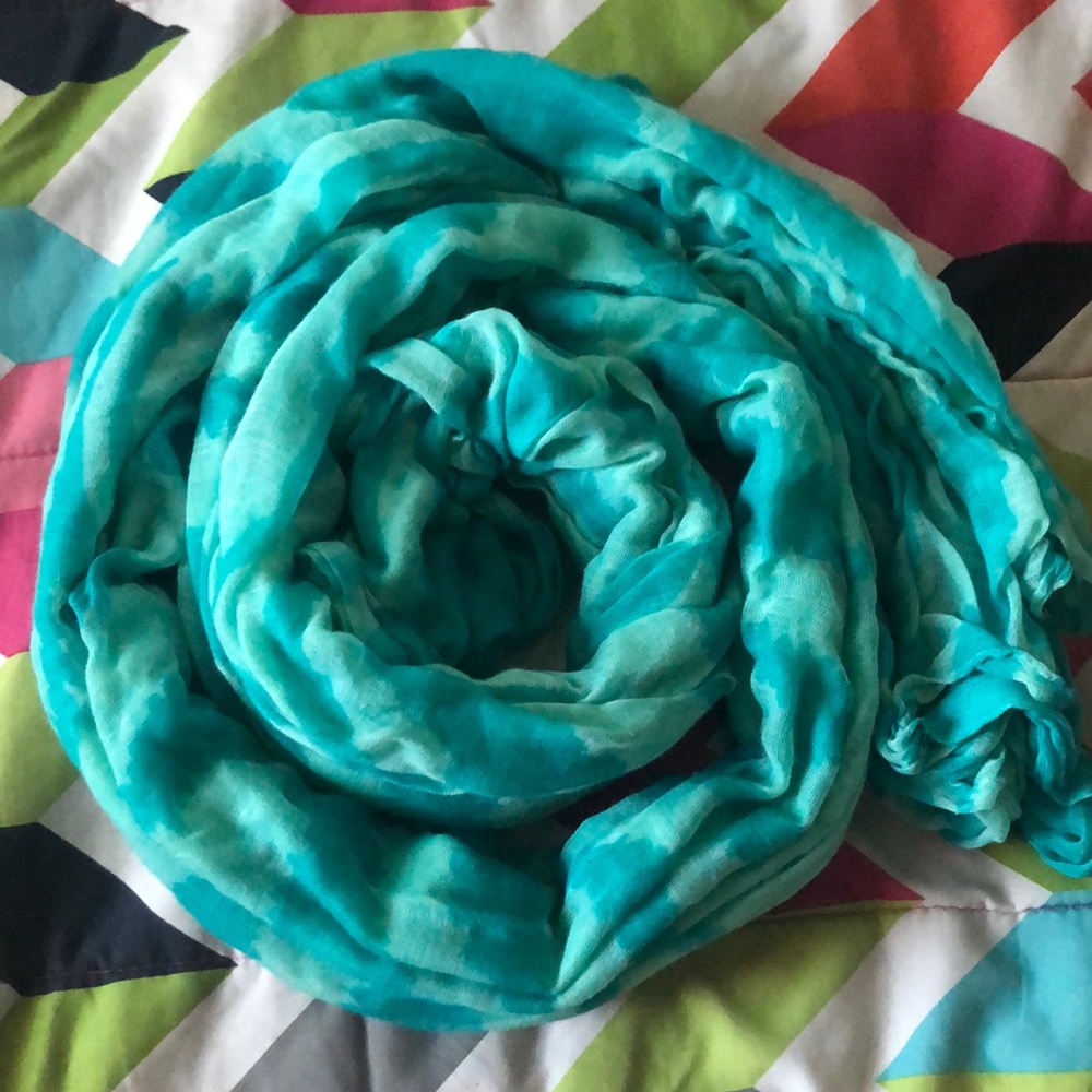 Teal blue scarf